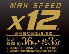 直接つなぐより約12倍(※)速い!!USB3.0&ターボPC EX対応